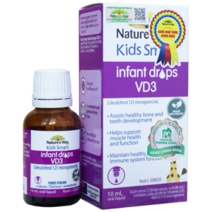 Kids Smart Infant Drops VD3 Nature's Way - Bổ sung vitamin D3 tinh khiết cho trẻ
